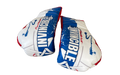 Gants de boxe Tricolore 16oz à lacets : édition française bleu blanc rouge, cuir de grain supérieur, Invincible