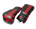 Gants de boxe Zenata — cuir de grain supérieur noir à lacets, Invincible