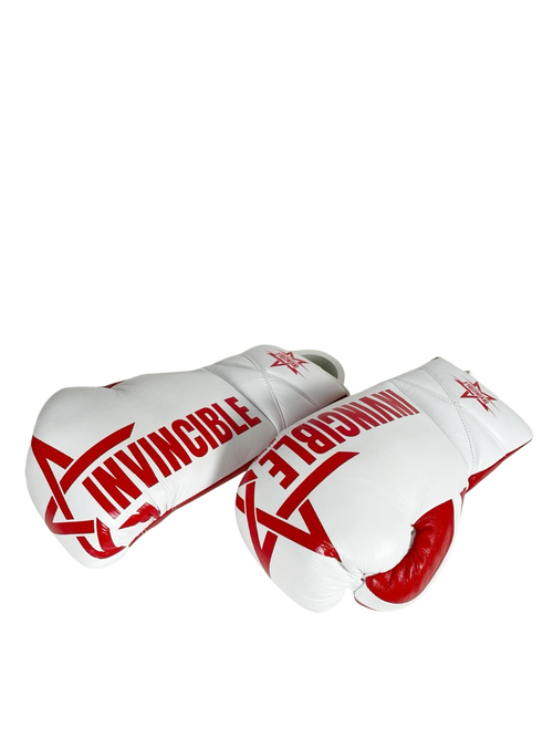 Gants de boxe Invincible Almoravid 14oz — cuir de grain supérieur à lacets